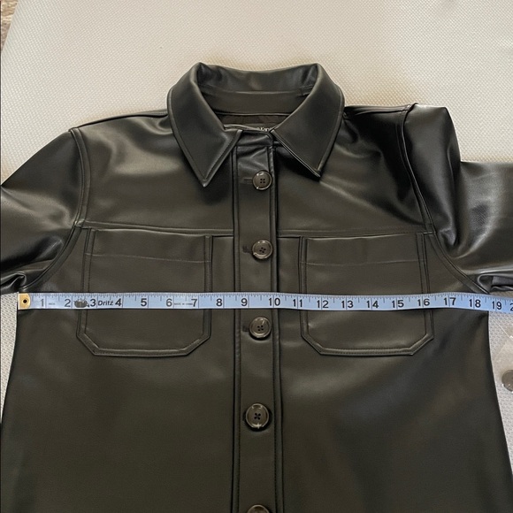 New Karen Kane Wild Thing Black Vegan Faux Leather Crop Jacket Small Petite - Picture 7 of 14